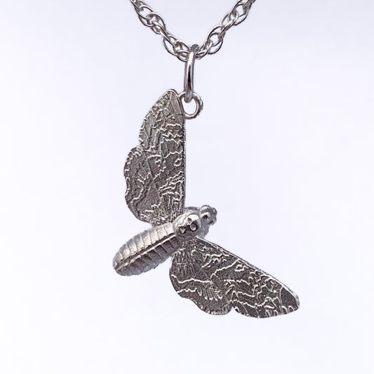 Moth Necklace. Silver